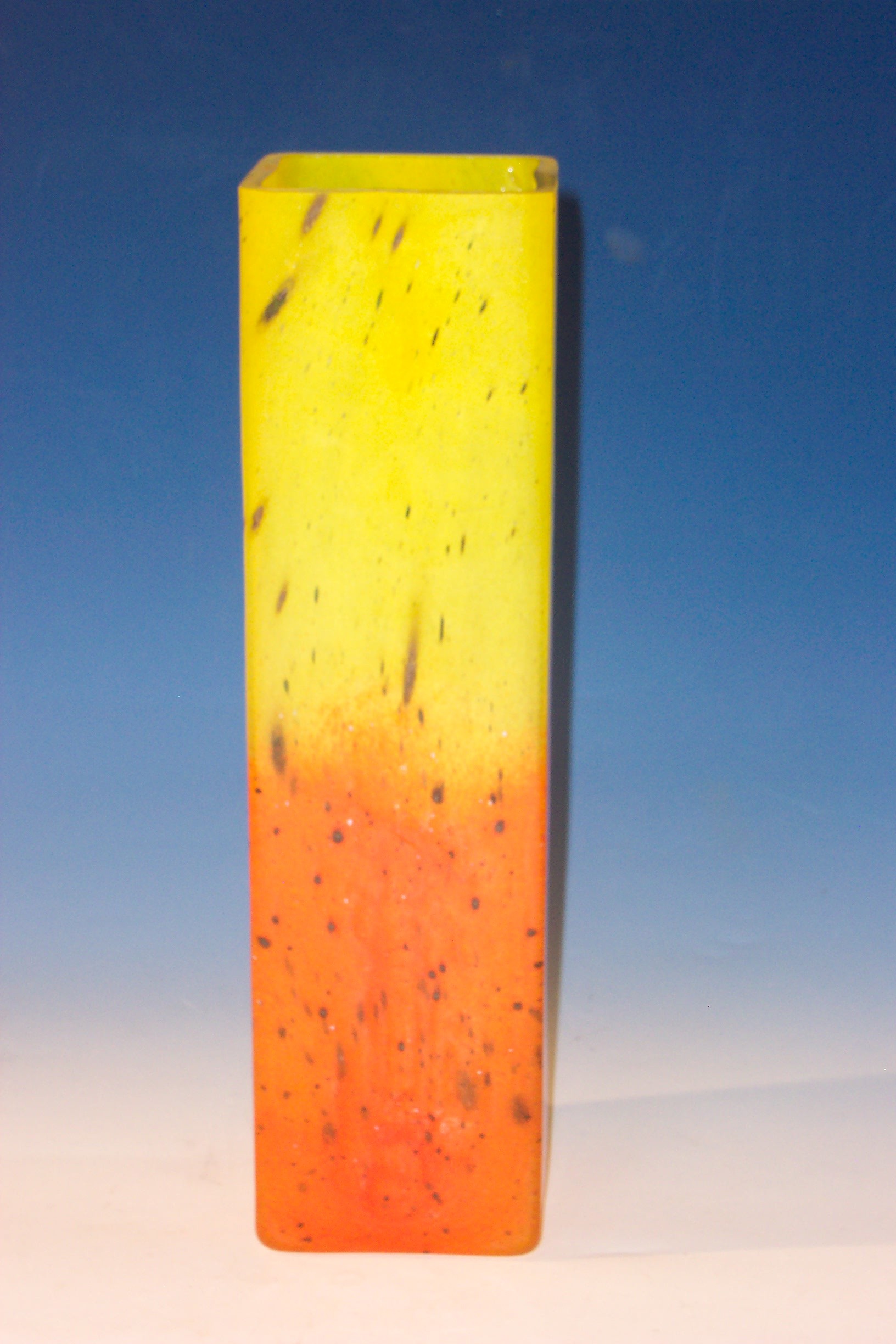 Kastenvase Gelb-Orange