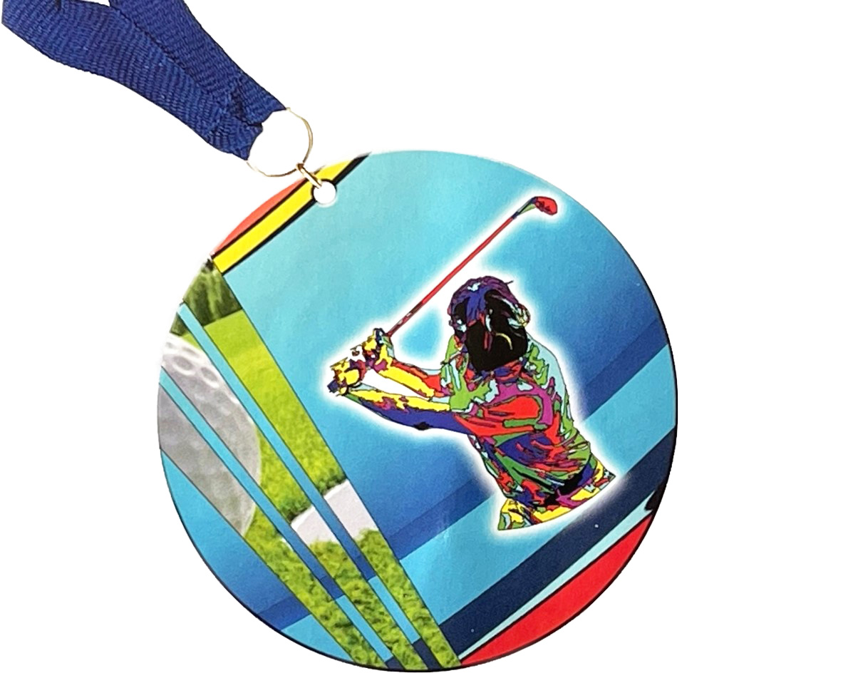 Keramik-Medaille Ø 7 cm " Golf " 30 versch. Sportarten