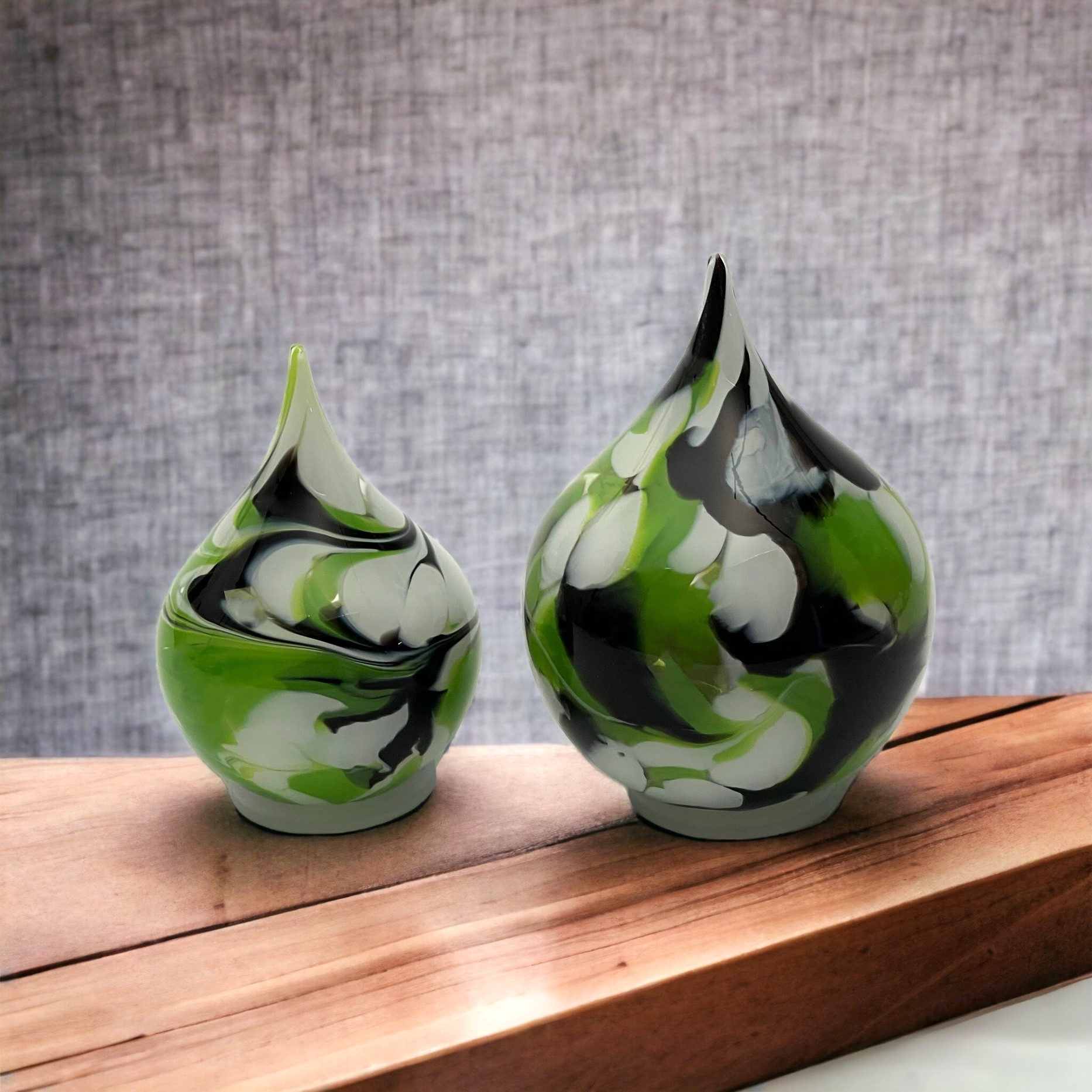 Glas Tierurne " Zwiebel " verde