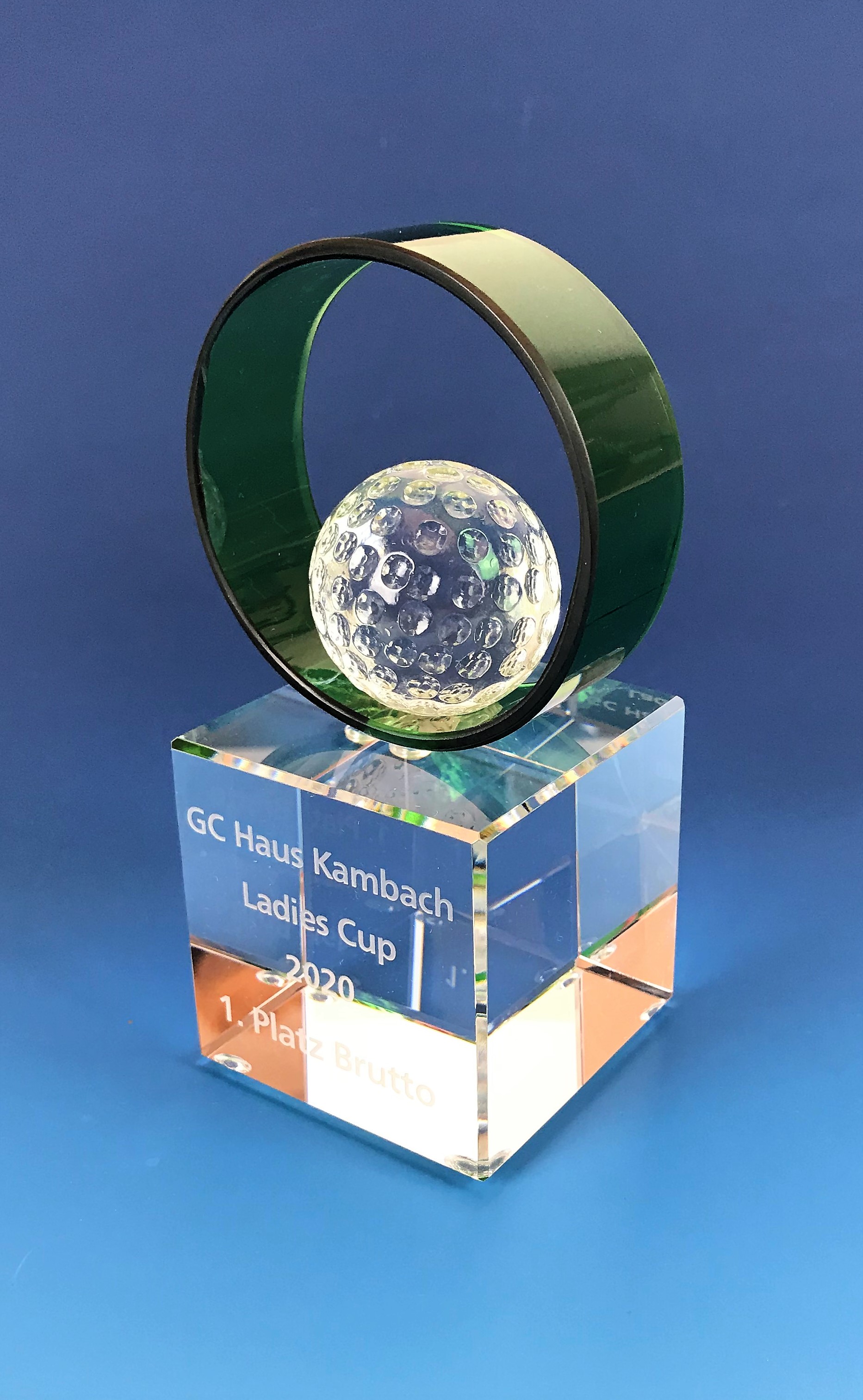 eleganter Glasblock-Award