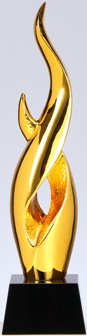 Resin Gold-Platin Design-Trophäe 28 cm